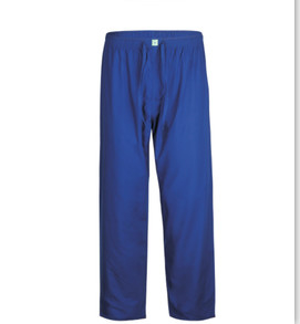 155 GSM Elastic Belt Unisex Nurse Blue Pants Medical Uniform Anti-bacteria Wrinkle-free